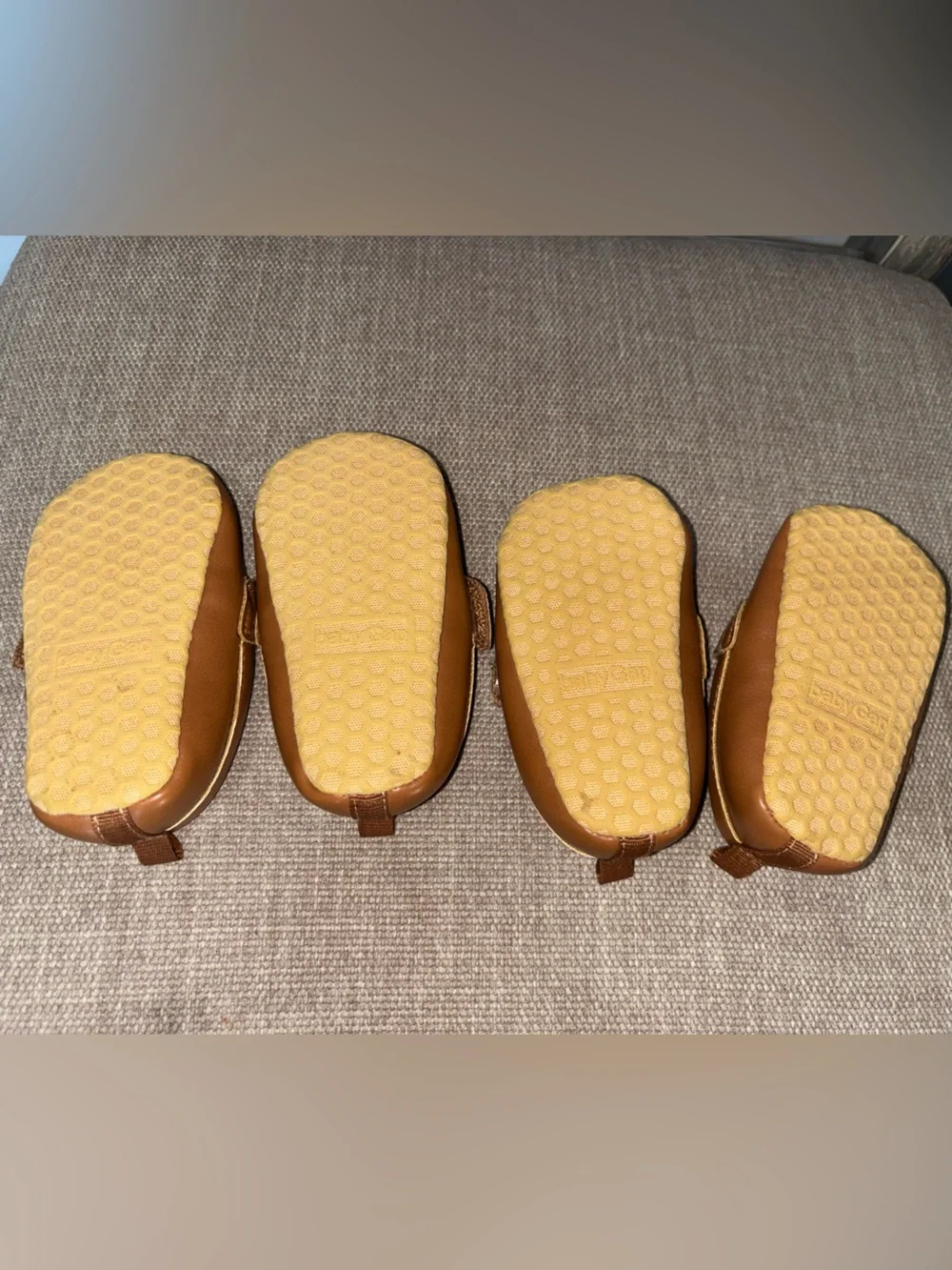 Twin**set of2 Tan Kids Velcro loafers Shoes -Classic Casual Slip-Ons BABY GAP